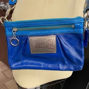 Coach Poppy bright blue crossbody